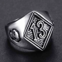 13 herrering i rustfri stål