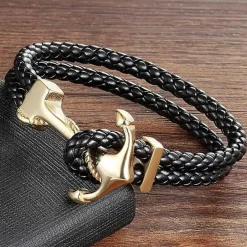 Anker Lux herrearmbånd forgyldt.