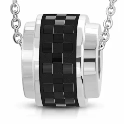 Antonio halskæde sort/ædelstål