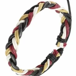 Armbånd i læder/bomuld..