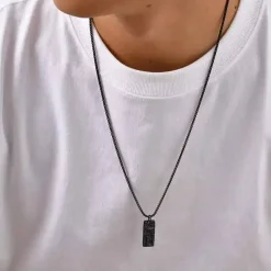 Auric Black Forge – Halssmykke til mænd i sort stål