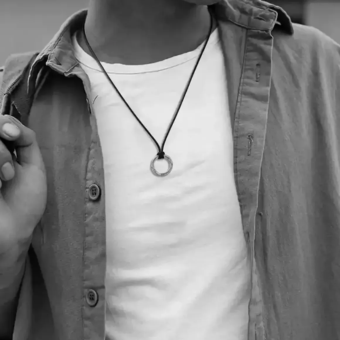 Aurum Circle Steel halssmykke til mænd