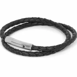 Baya læderflet armbånd 4mm