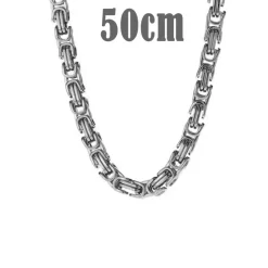 Big Hawn halskæde i mat stål 50cm / 7-8mm