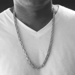 Big Hawn halskæde i mat stål 50cm / 7-8mm