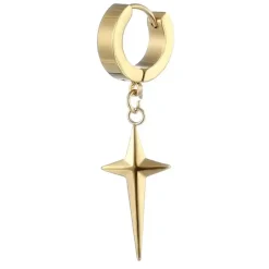 Big stars ørering i forgyldt ædelstål.