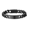 Black Nickey stålarmbånd med link kæde.
