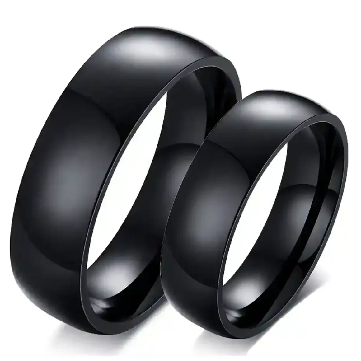 Blackcoat forlovelsesring glossy i rustfri stål