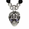 Blackstone perlehalskæde med skull hoved i stål.