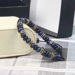 Blue Aila perlearmbånd med Lapis perler