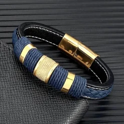 Blue Golden brown Crawe herrearmbånd.