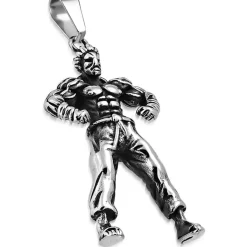 Bodybuilder i rustfri stål.