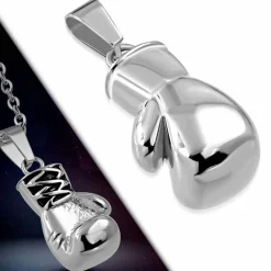 Bokse-handske i massivt blank stål.