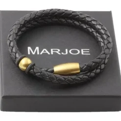 Bololæder og forgyldt stål "2X"