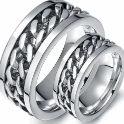 Chain Rustfrit stål ring.