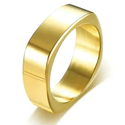 1Class ædelstålring forgyldt