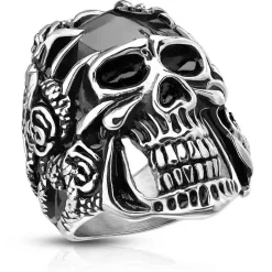Claws skull herre ring i stål.