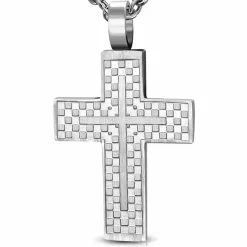 Cross steel Halssmykke.