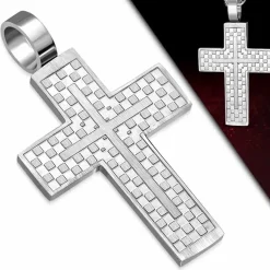Cross steel Halssmykke.
