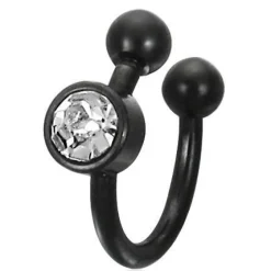 CZ Piercing black
