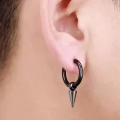 Dark Syle ørering i blank ædelstål