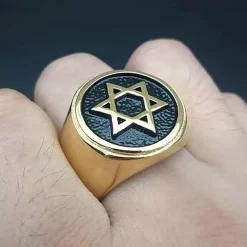 David stjerne i forgyldt ædelstål