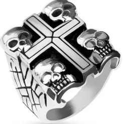 Design ring 4 times skull.