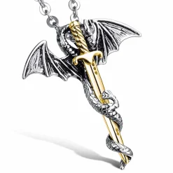 Drage og sværd vedhæng