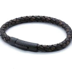 Elian læderarmbånd LUX Black in Brown