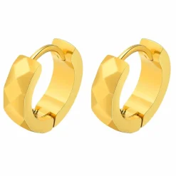 Facet ørering i IP forgyldt ædelstål