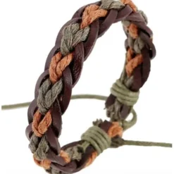 Faz armbånd læder og bomuld