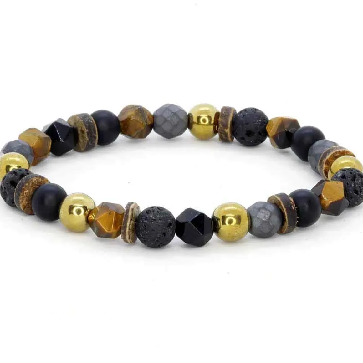 Fine and rough perlearmbånd med natur.