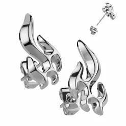 Flame ørestik Ædelstål - 1 stk.