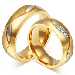 Flowline ring i forgyldt ædelstål