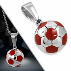 Fodbold i Rustfrit stål Red
