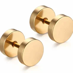 Forgyldt ørestik i rustfri stål