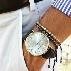 Forgyldt titanium perler.