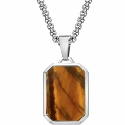 GEO Tiger tag halssmykke i ædelstål.