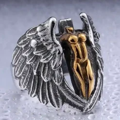 Girl bikerring i rustfri stål