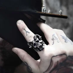 Goat Skull stålring