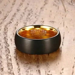 Gold/Black tungstenring