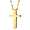 Golden korsmykke med kæde