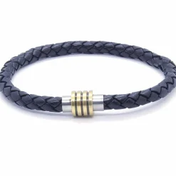 Golden Leakos herrearmbånd i læder