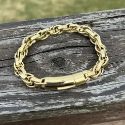 Golden Nine steel armbånd / 9mm