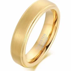 Golden tungstenring 6mm bred