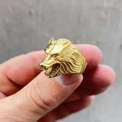 Golden ulvehoved herrering/bikerring