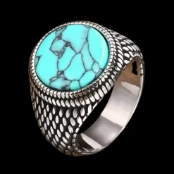 Gork herrering med turkis sten.