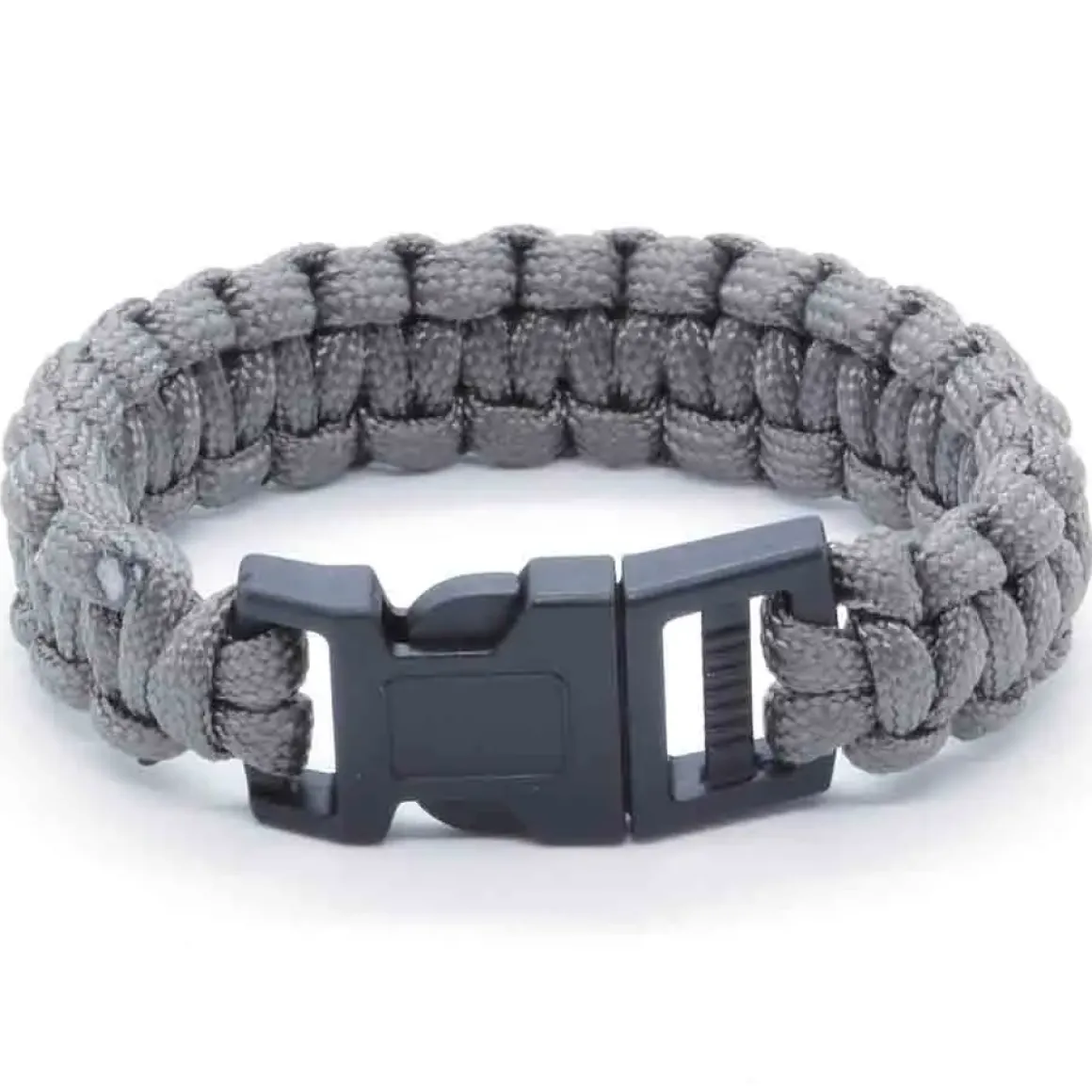 Grå paracord armbånd 21 cm