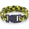 Gul-Sort paracord armbånd 21 cm