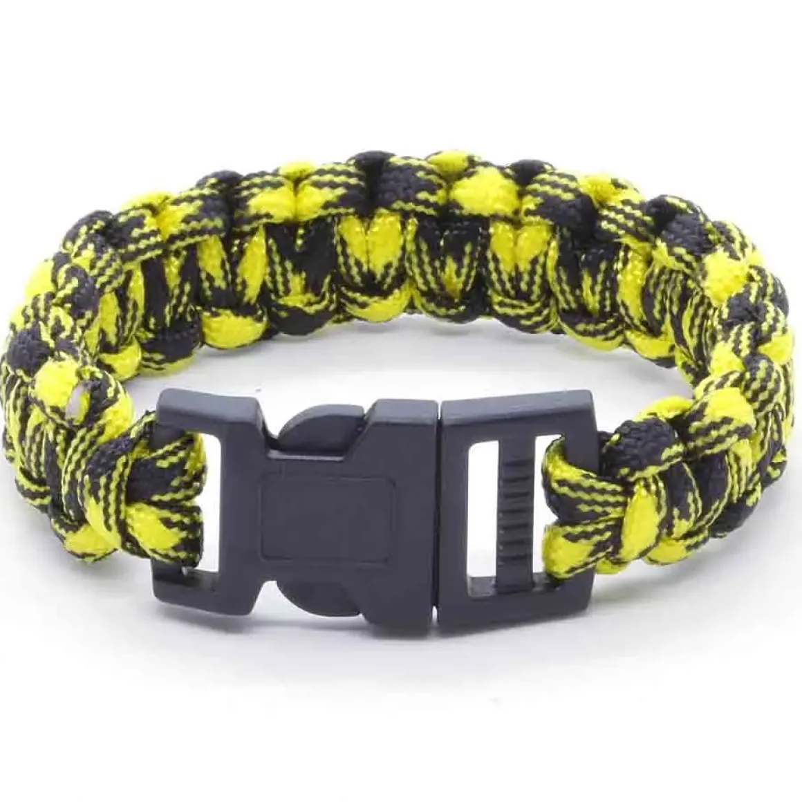 Gul-Sort paracord armbånd 21 cm